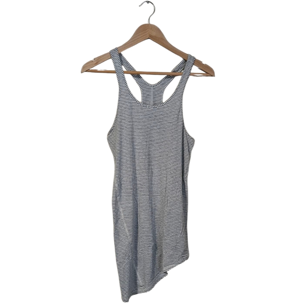 Lululemon Torque Tank Hyper Stripe Heathered Medium Grey Ghost SZ 6
